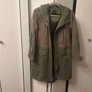 GAP Women's Two-Tone Green/ Brown Cargo Jacket
